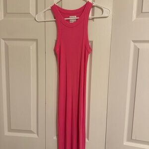ribbed midi tank dress